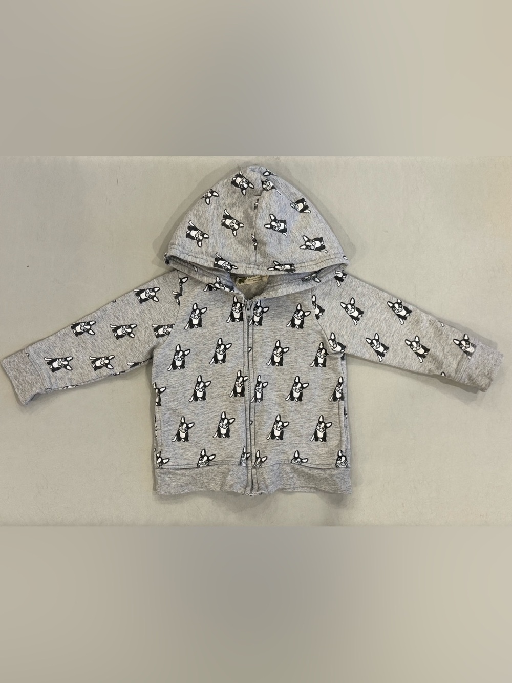Monica & Andy Full-Zip French Bulldog Hoodie (12-18 Months)